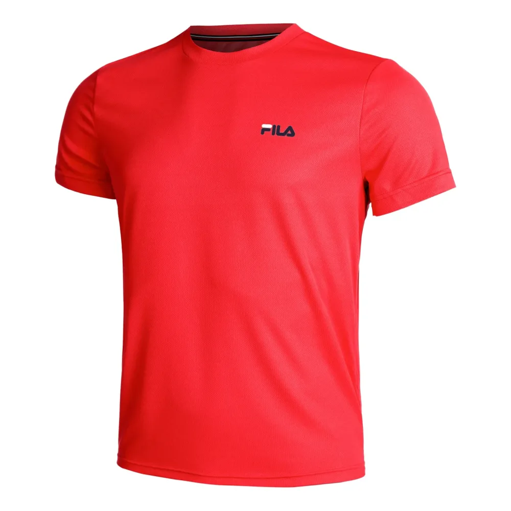 Fila Logo Small T - Shirt Herren Rot