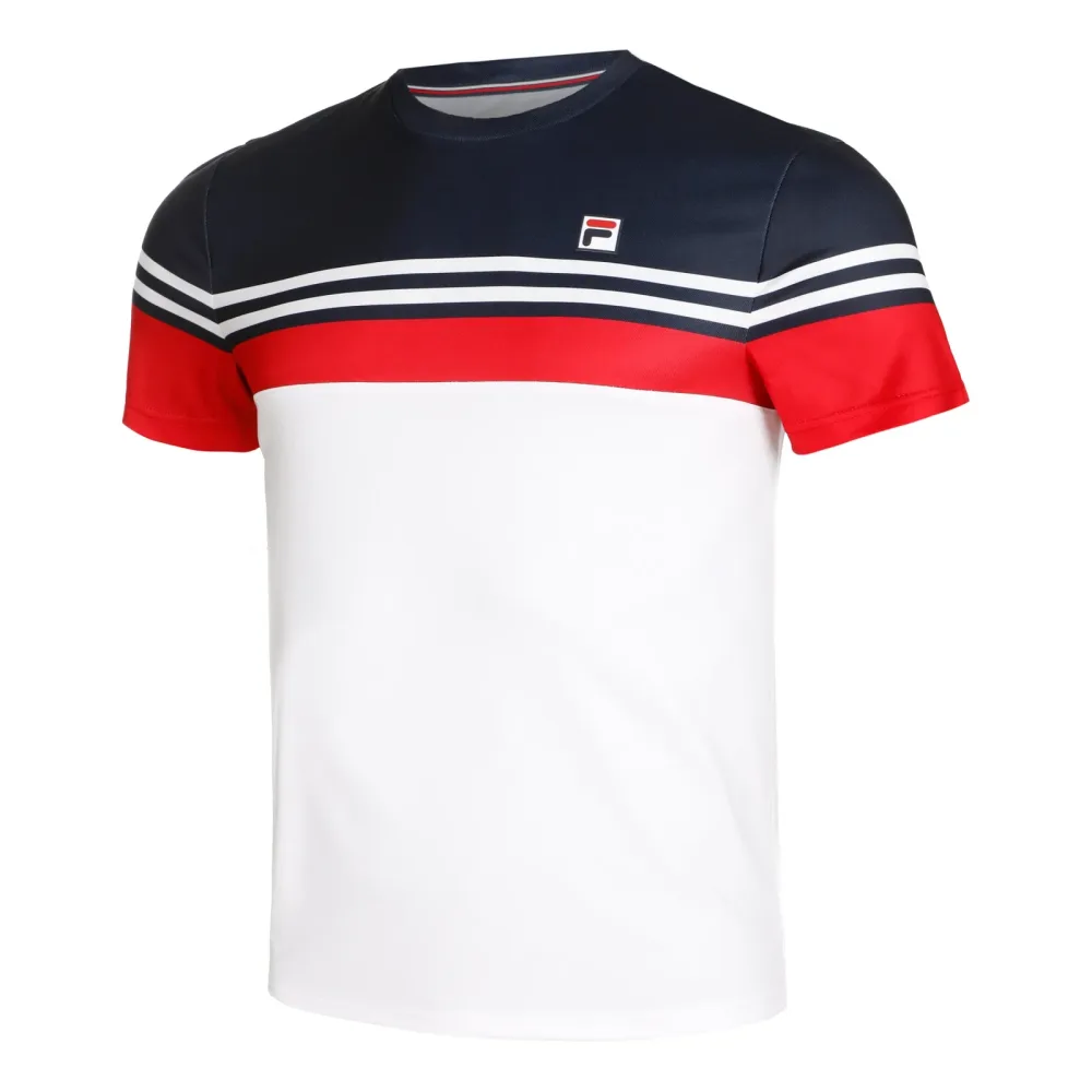Fila Malte T - Shirt Herren Weiß, Rot
