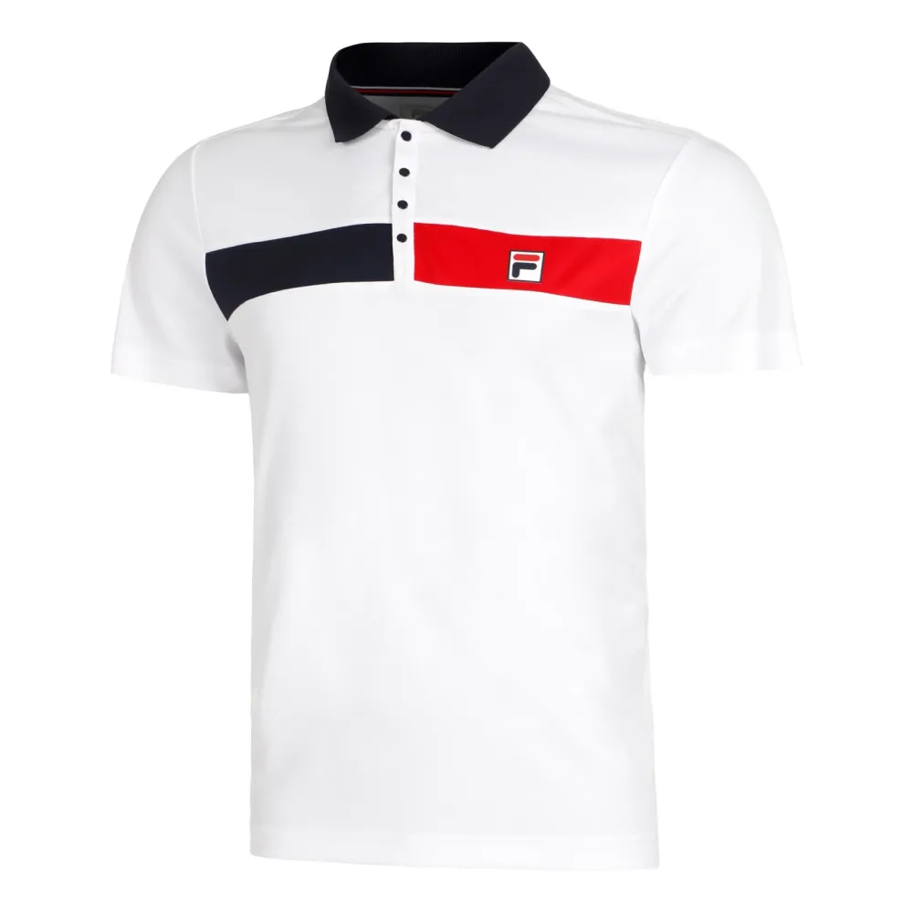 Fila Jayden Polo Herren - Weiß, Rot