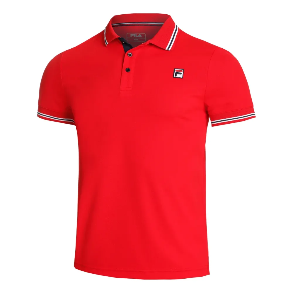 Fila Piro Polo Herren - Rot, Weiß