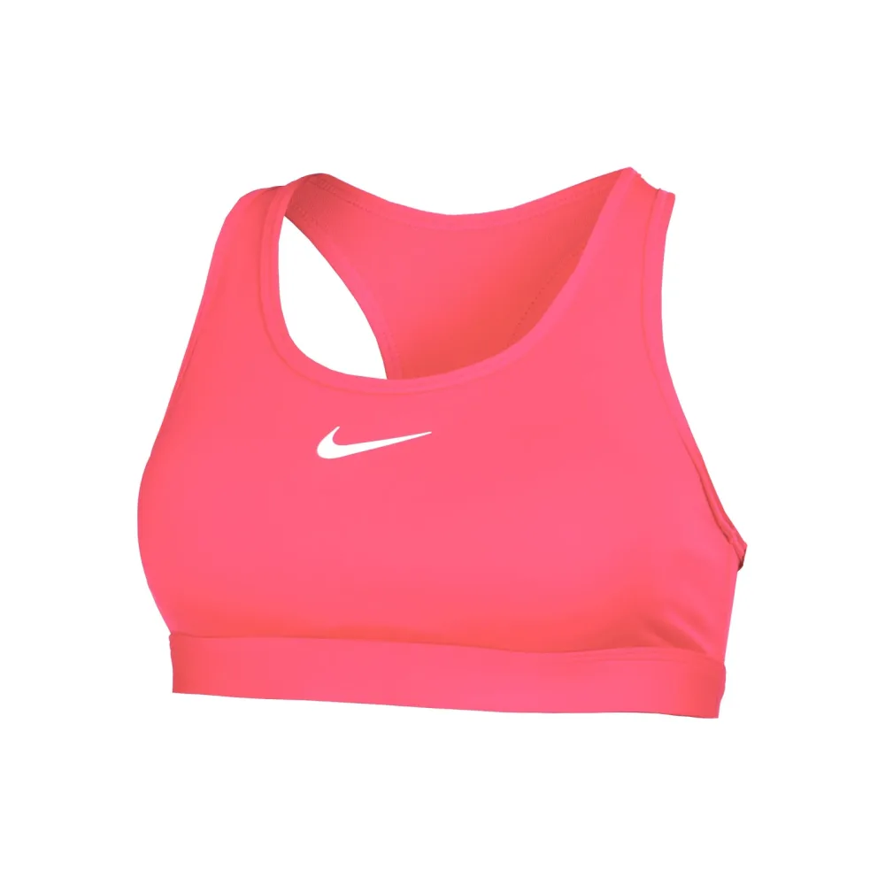 Nike Swoosh MED Support Bra Sport - BH Damen Pink, Weiß