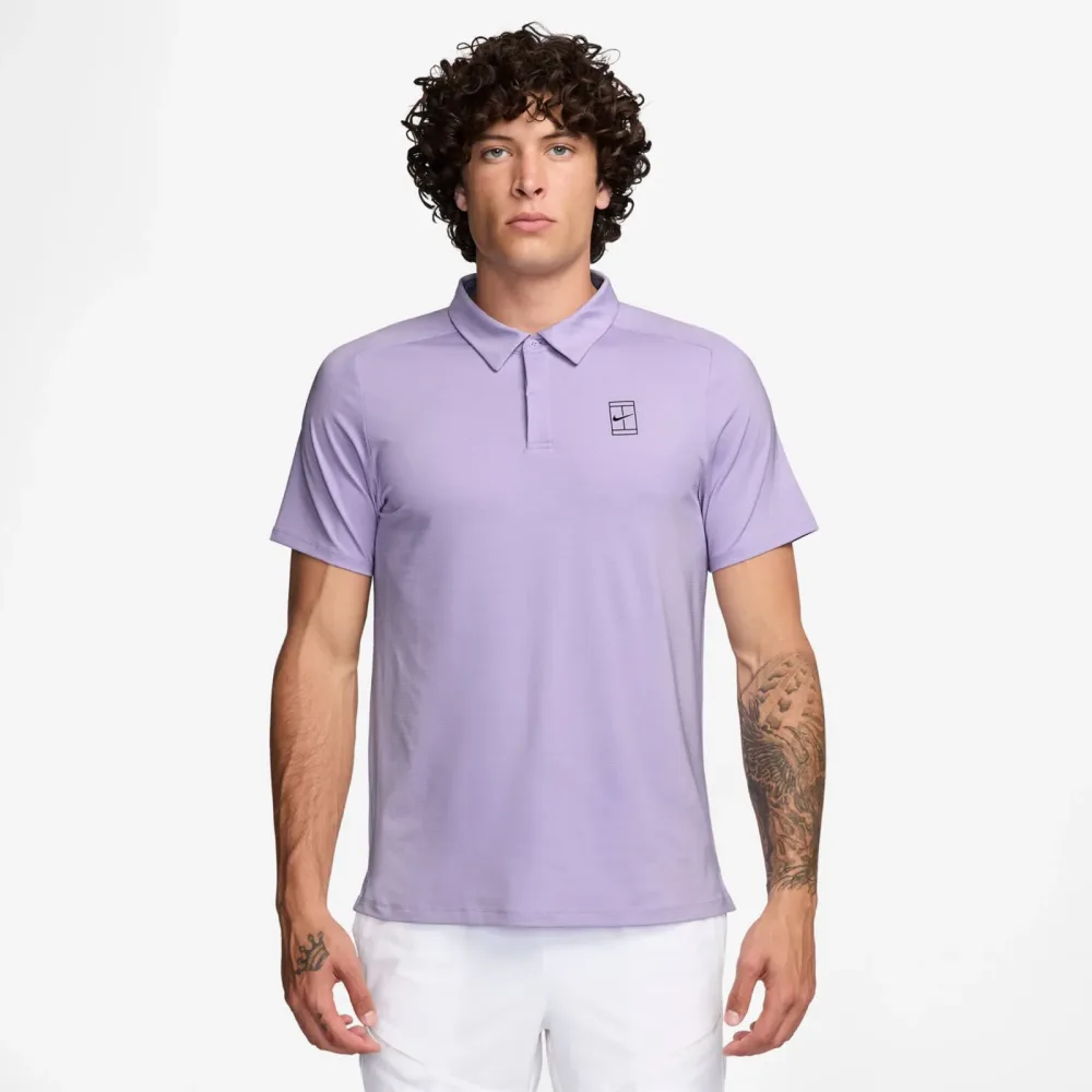 Nike Court Dri - FIT Advantage Polo Herren Flieder, Schwarz