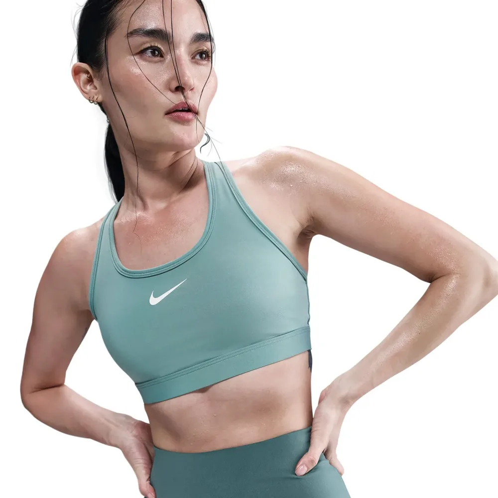 Nike Swoosh Medium Support Sport - BH Damen Salbei