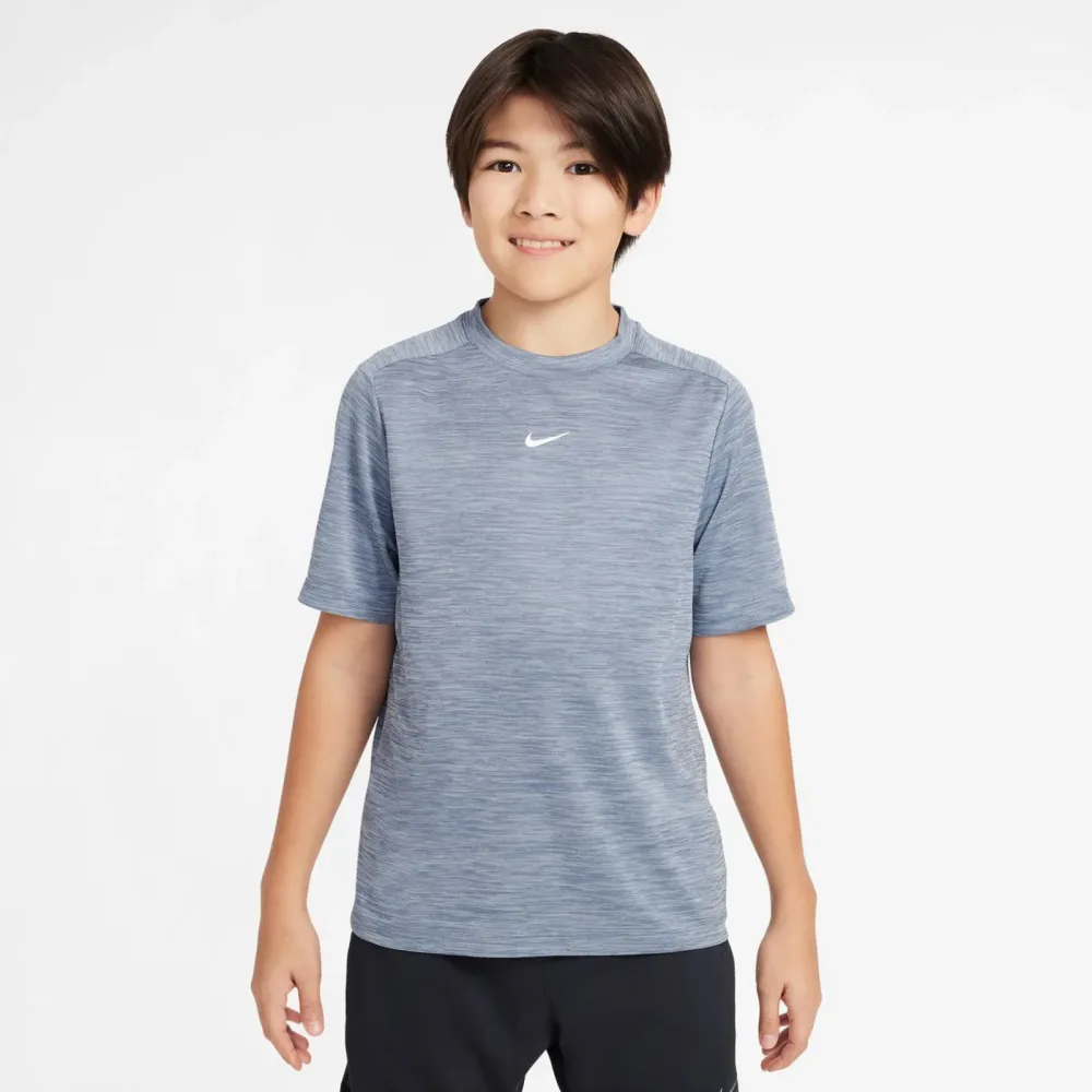 Nike Dri - Fit Multi Heather T Shirt Kinder Blaugrau