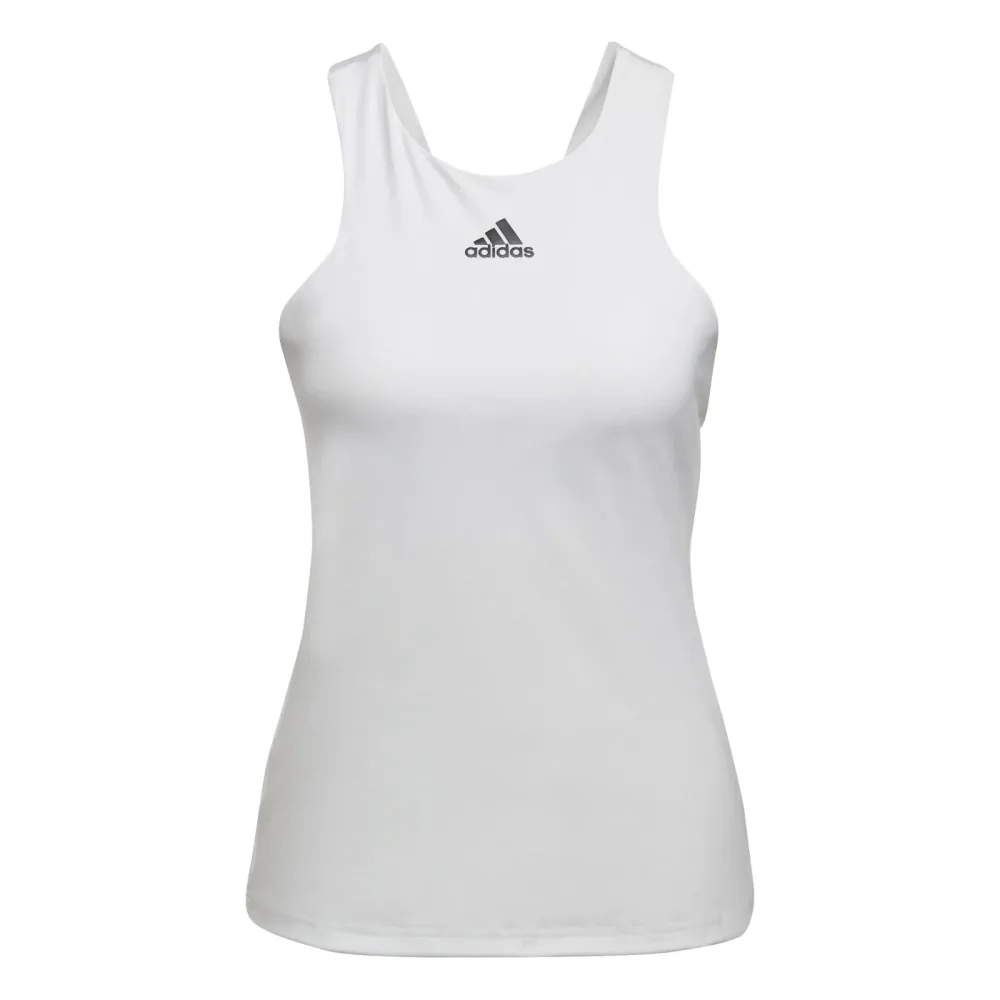 adidas Y Tank - Top Damen Weißaluminium