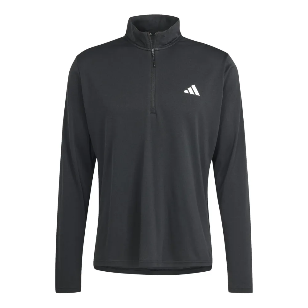 adidas Essentials 1/4 Zip Longsleeve Herren - Schwarz
