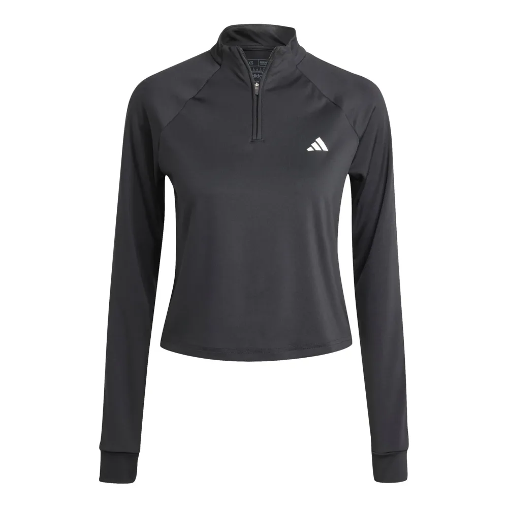 adidas Essentials 1/4 Zip Longsleeve Damen - Schwarz