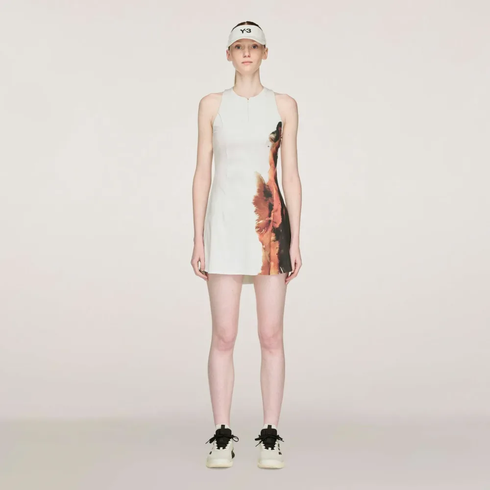 adidas Y - 3 Wow Kleid Damen Creme, Mehrfarbig