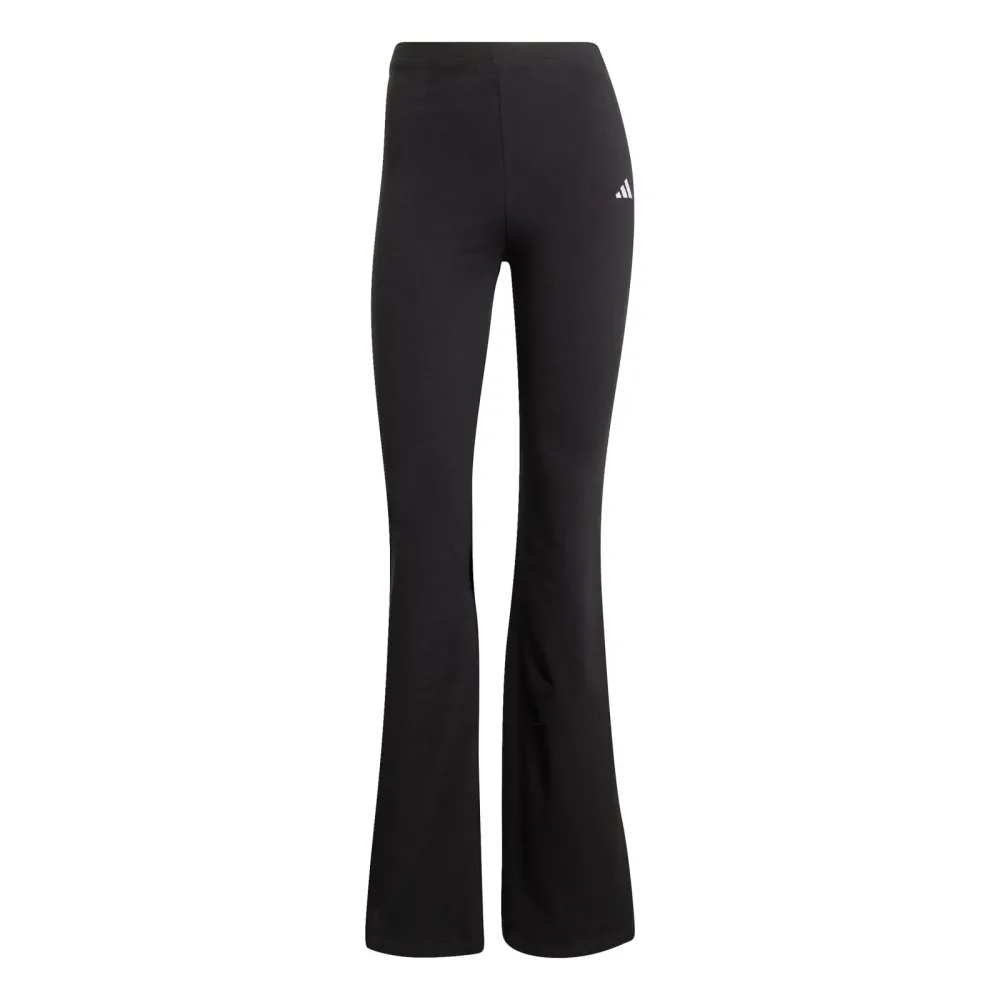 adidas Essentials Small Logo Flared Tight Damen - schwarz