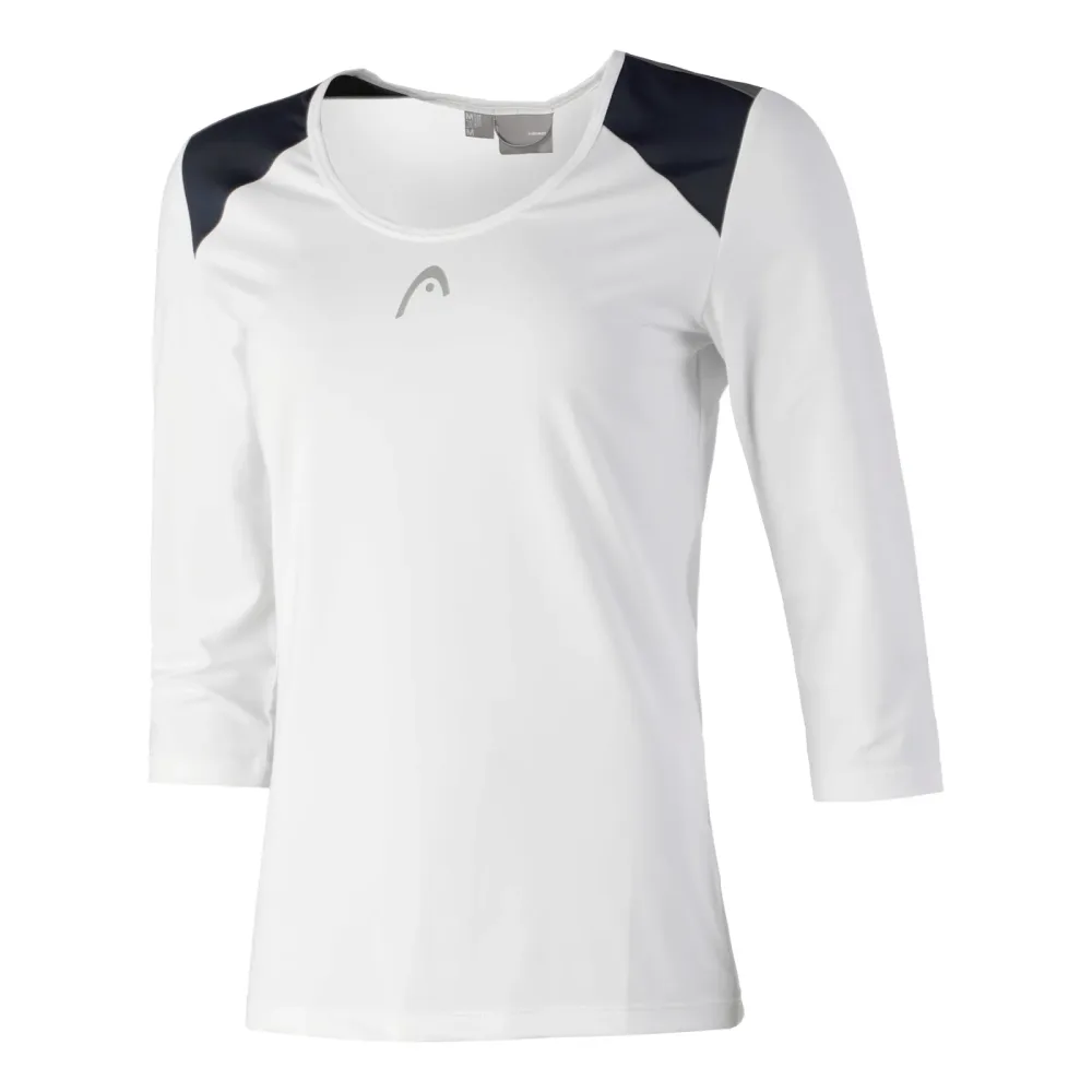 HEAD Club Longsleeve Damen - Weiß, Blau
