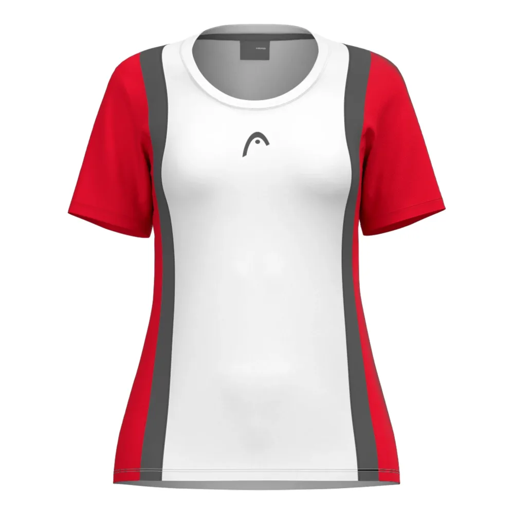 HEAD Club 25 Tech T - Shirt Damen Rot, Weiß