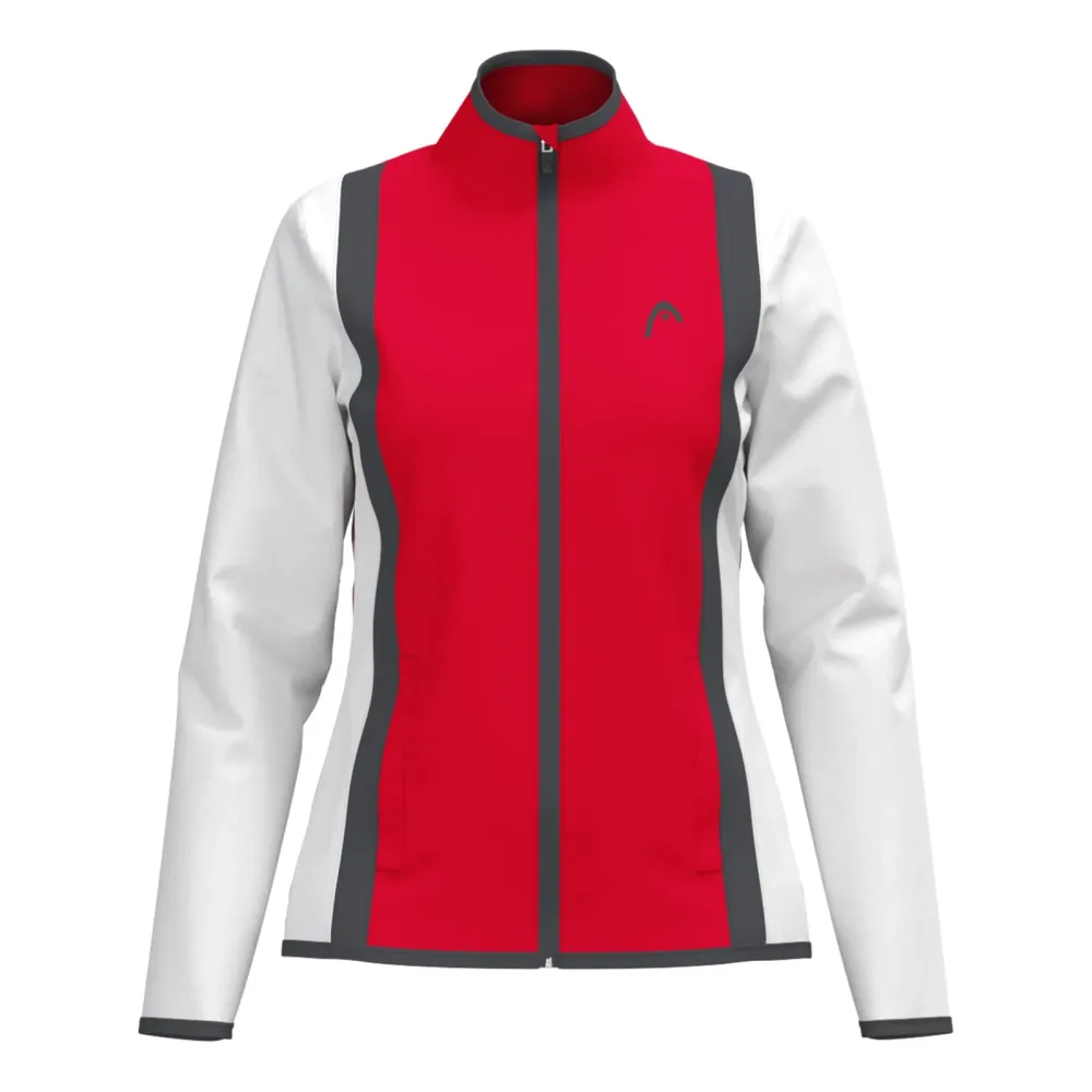 HEAD Club 25 Jacket Women Trainingsjacke Damen - Rot, Weiß