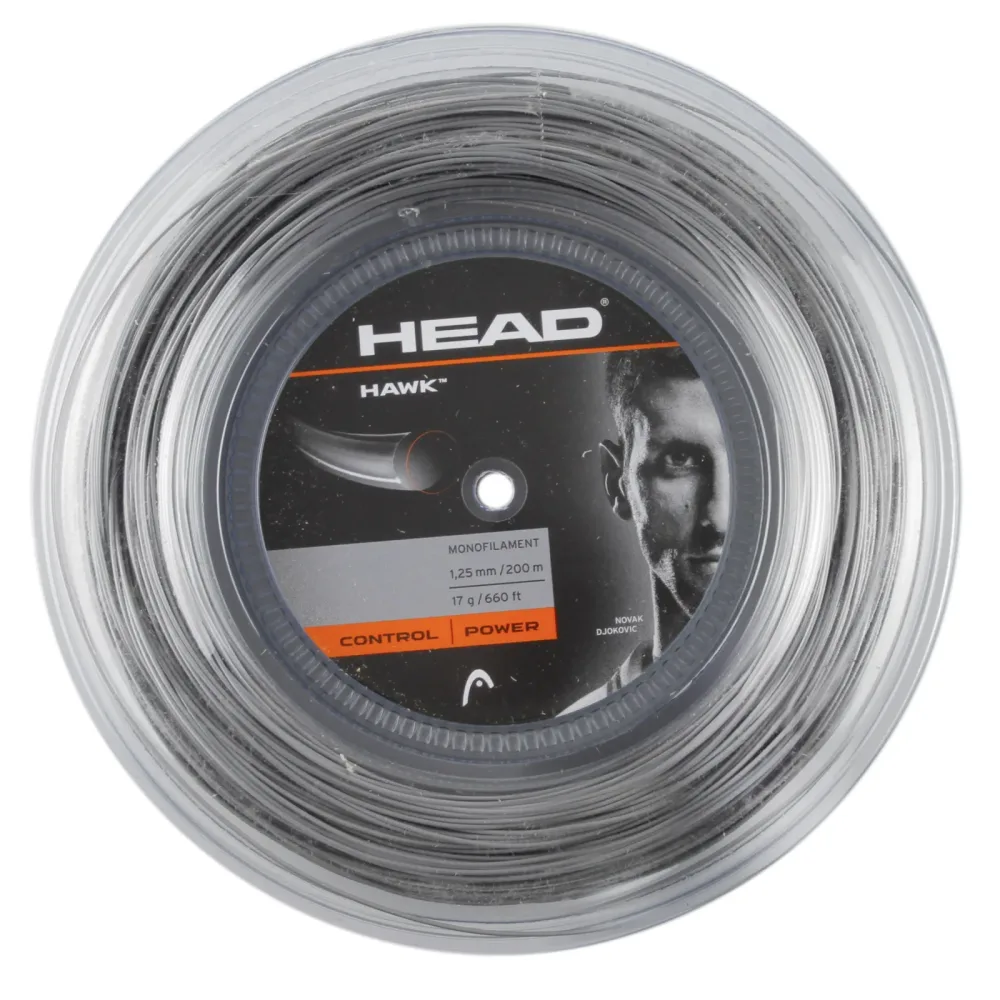 HEAD Hawk Saitenrolle 200m - Grau