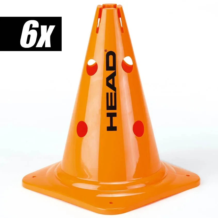 HEAD Hütchen 6er Pack Groß - Orange