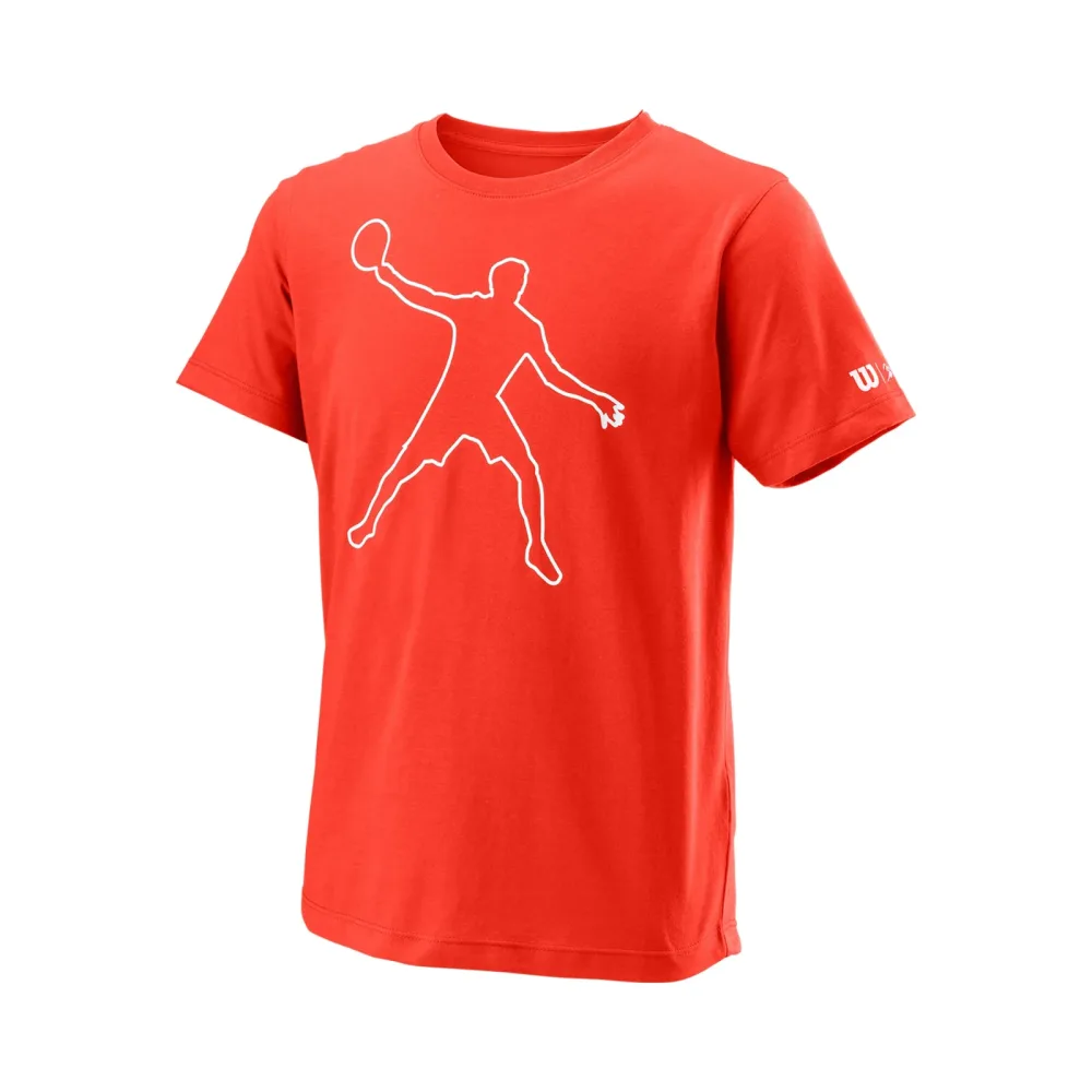 Wilson Bela Tech II T - Shirt Jungen Orange, Weiß