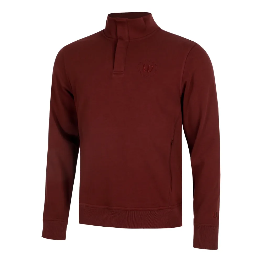 Wilson Tennis Club 1/2 Zip Mock Sweatshirt Herren - berry