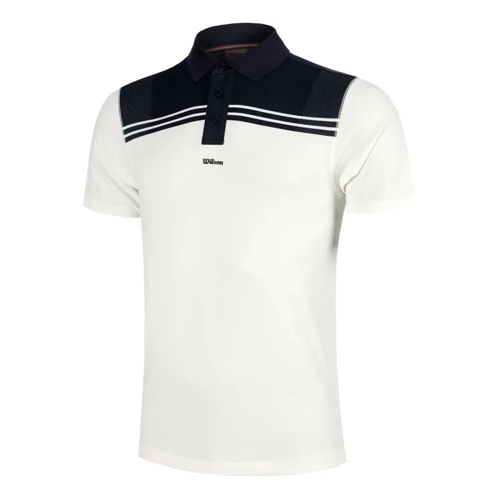 Wilson All Seasons Polo Herren - Dunkelblau, Creme