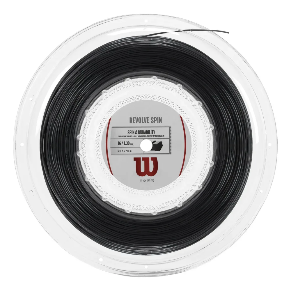 Wilson Revolve Spin Saitenrolle 200m - Schwarz