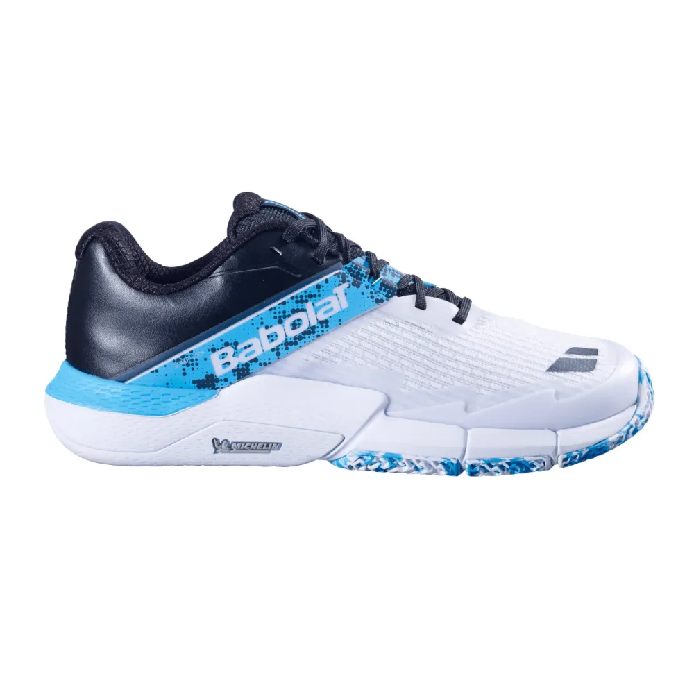 Babolat Movea 2 Padelschuh Herren - Weiß, Hellblau