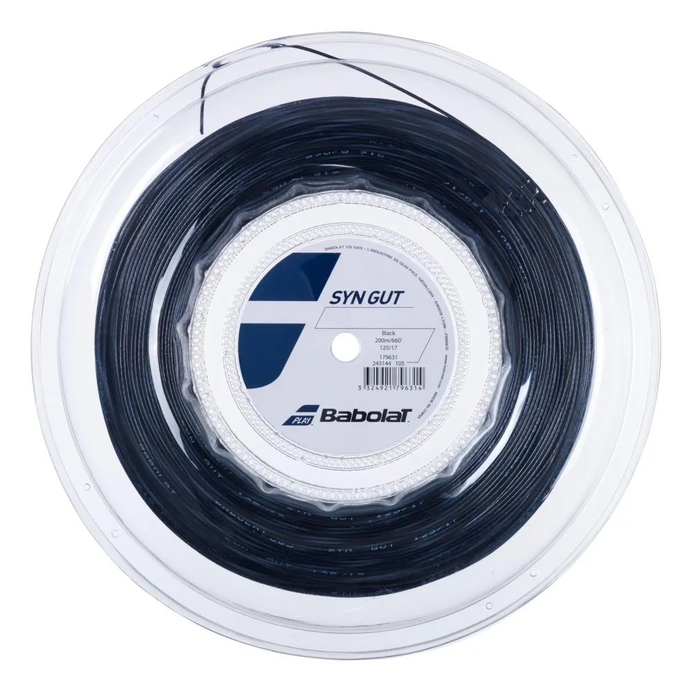 Babolat Synthetic Gut Saitenrolle 200m - Schwarz