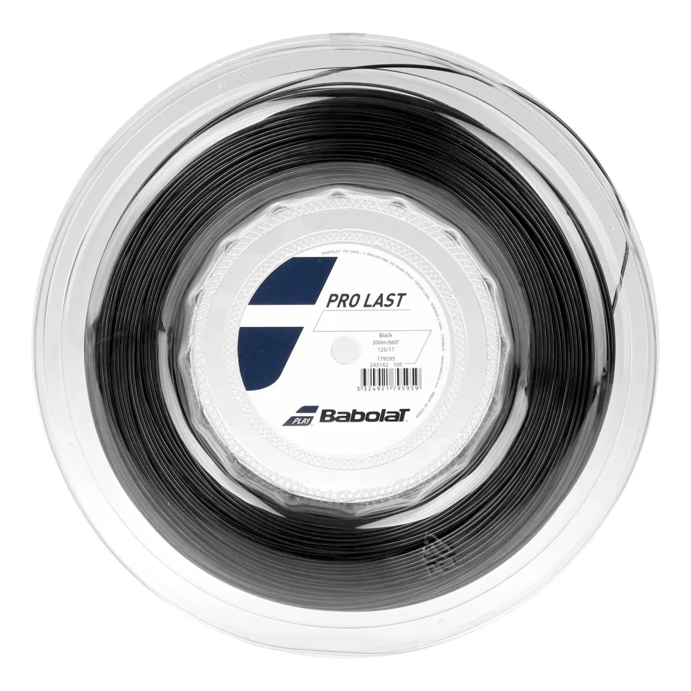 Babolat Pro Last Saitenrolle 200m - Schwarz