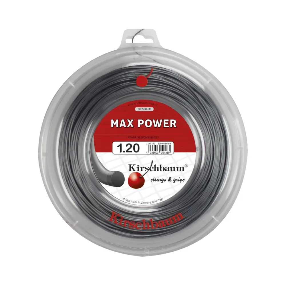 Kirschbaum Max Power Saitenrolle 200m - Anthrazit