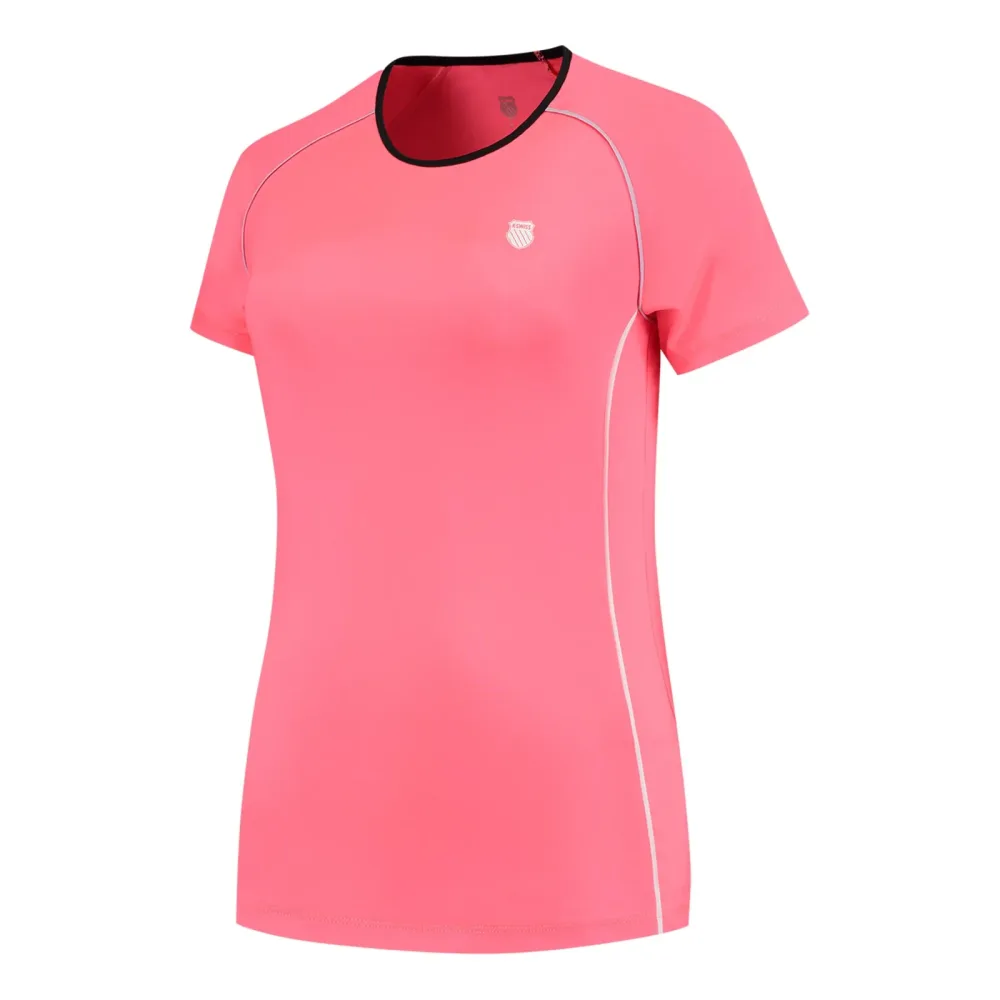 K-Swiss Hypercourt Crew T-Shirt Damen-Pink