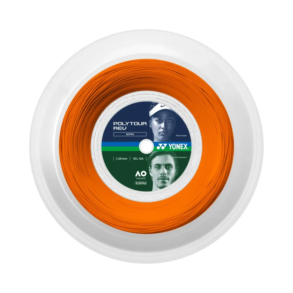 Yonex Poly Tour Rev Saitenrolle 200m - Orange