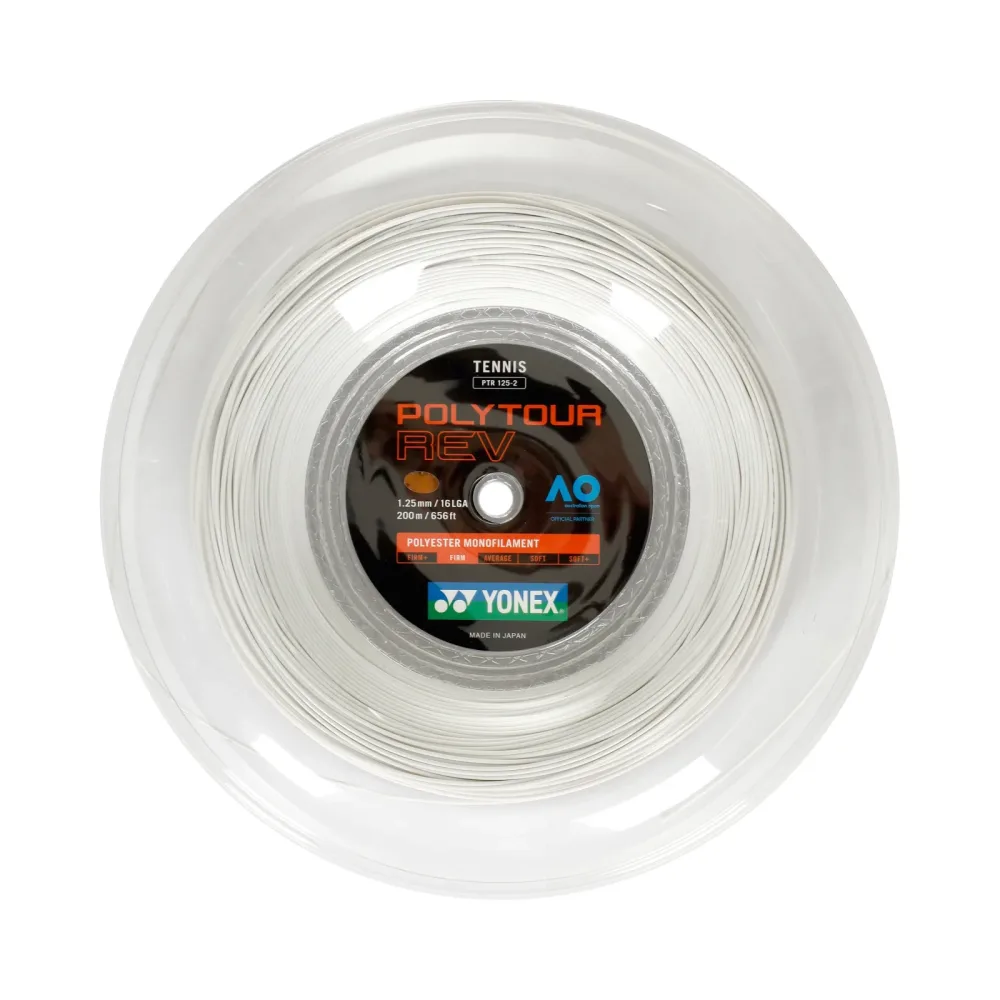 Yonex Poly Tour Rev Saitenrolle 200m - Weiß
