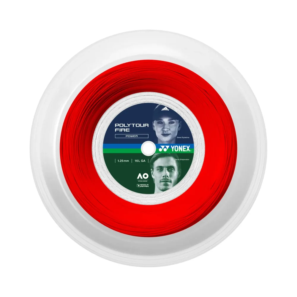 Yonex Poly Tour Fire Saitenrolle 200m - Rot