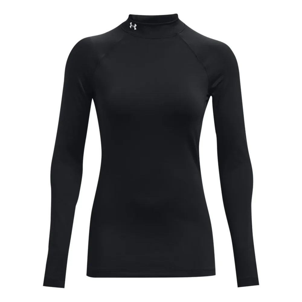 Under Armour Coldgear Authentics Mockneck Longsleeve Damen - Schwarz