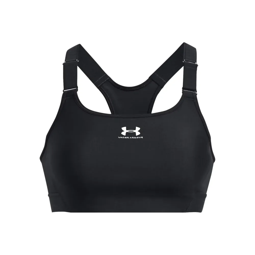 Under Armour Heatgear High Sport - BH Damen Schwarz, Weiß