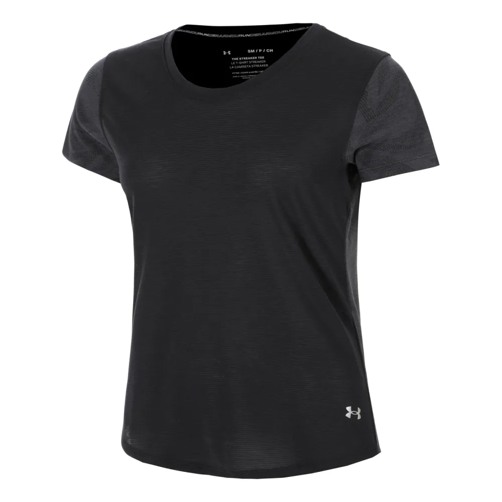 Under Armour Streaker Jacquard T-Shirt Damen-Schwarz