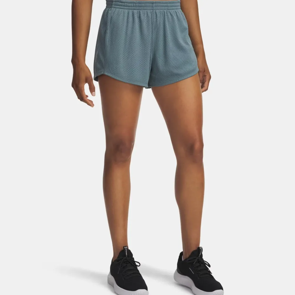 Under Armour Tech Play Up Mesh Shorts Damen - blaugrau
