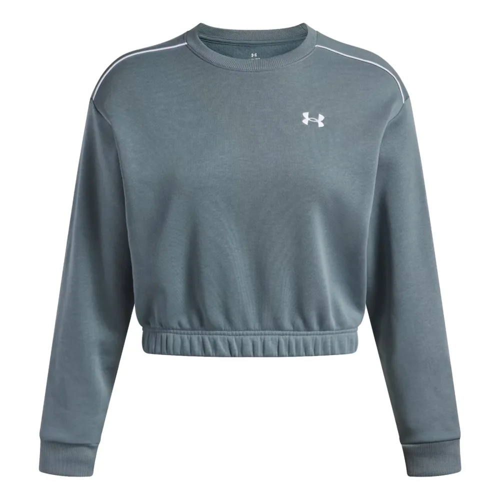Under Armour Rival Fleece Piped Crew Sweatshirt Damen-blaugrau