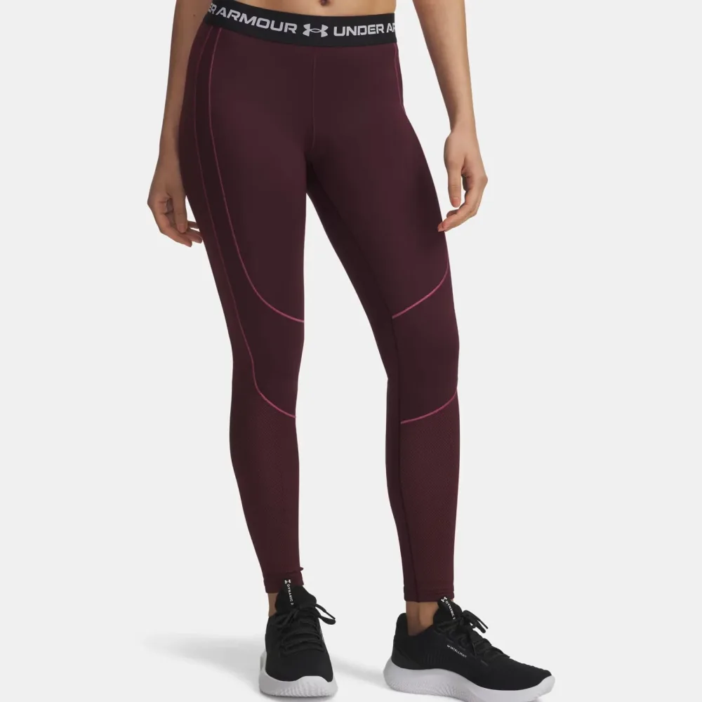UNDER ARMOUR Damen Fitnesstight ColdGear® dunkelrot | XL