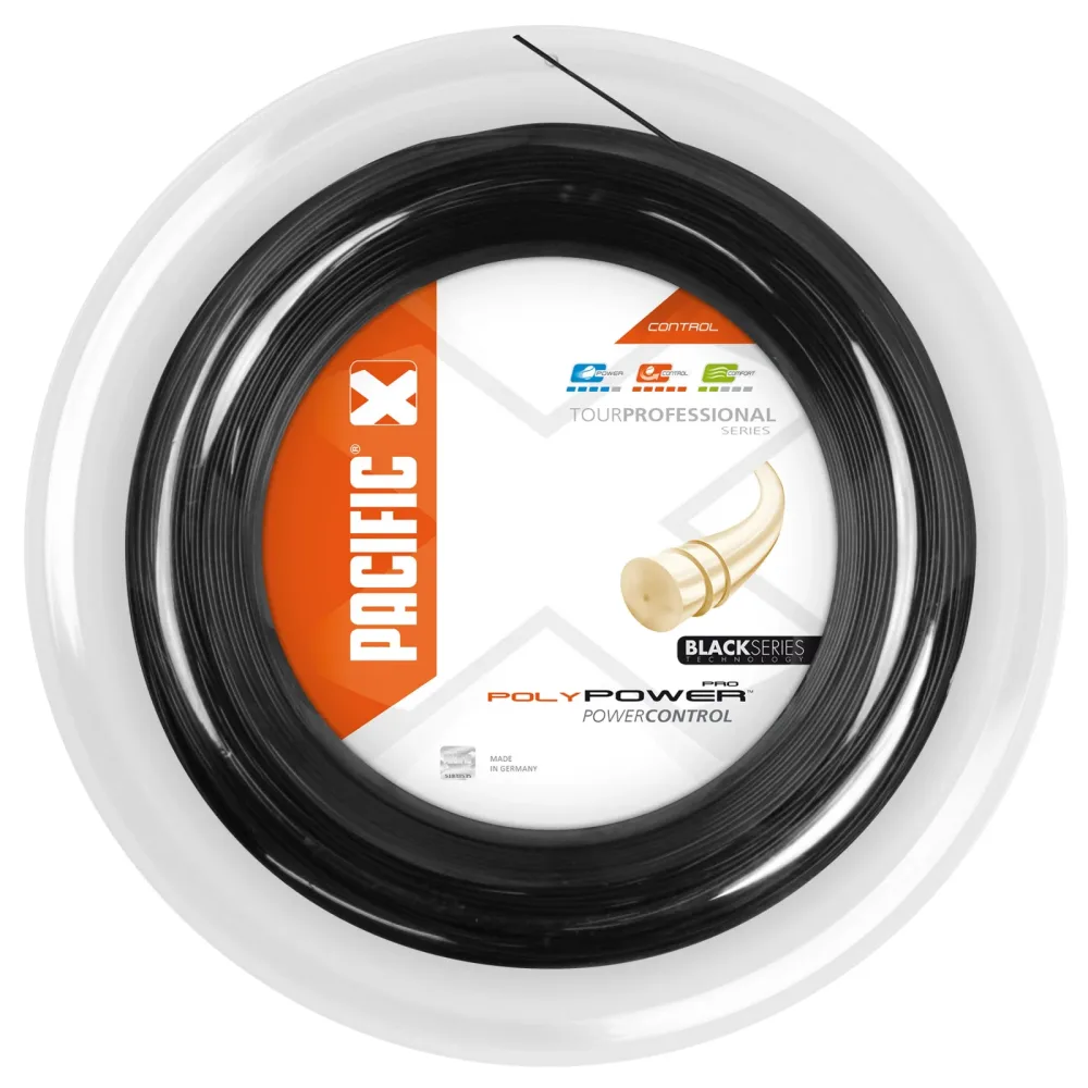 Pacific Poly Power Pro Saitenrolle 200m - Schwarz