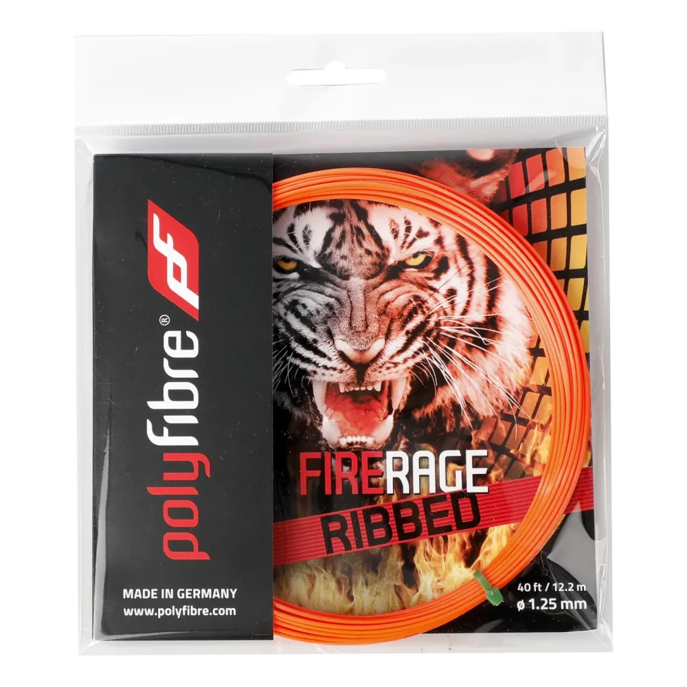 Polyfibre Firerage Ribbed 12m Saitenset - Rot