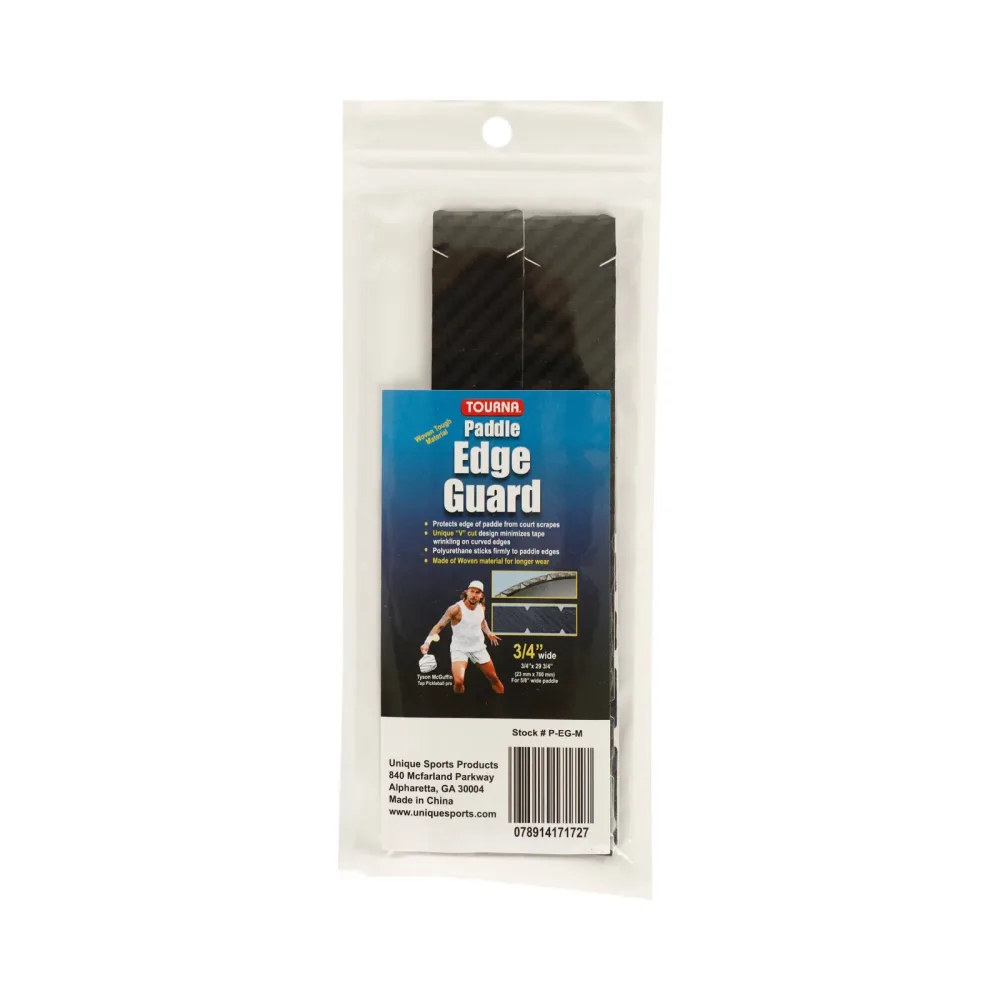 Tourna Padel Edge Guard Wooven 16mm Pickleball Rahmenschutzband - Schwarz