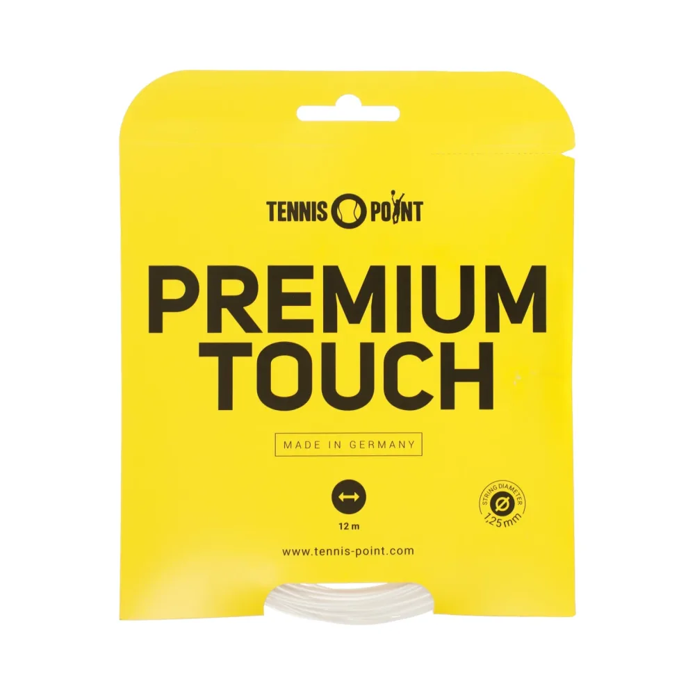 Tennis - Point Premium Touch Saitenset 12m Weiß
