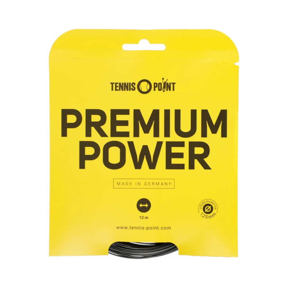 Tennis - Point Premium Power Saitenset 12m Schwarz