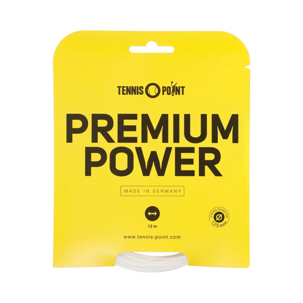 Tennis - Point Premium Power Saitenset 12m Weiß