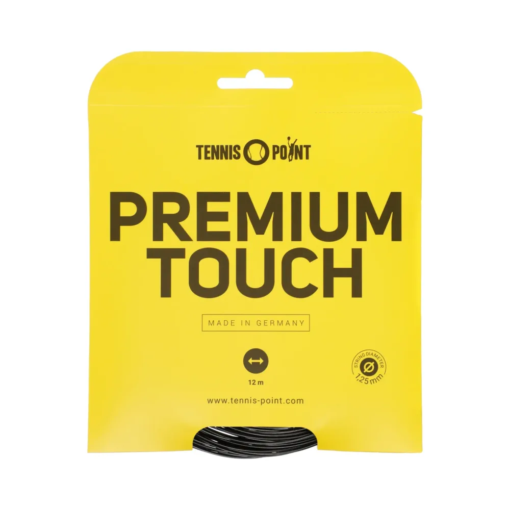 Tennis - Point Premium Touch Saitenset 12m Schwarz