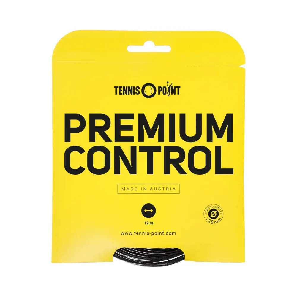 Tennis - Point Premium Control Saitenset 12m Schwarz