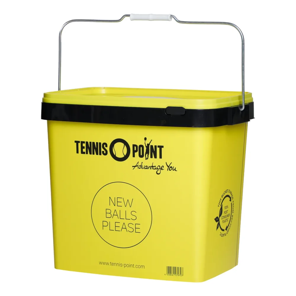 Tennis - Point Balleimer Mit Deckel, Vierkant Gelb