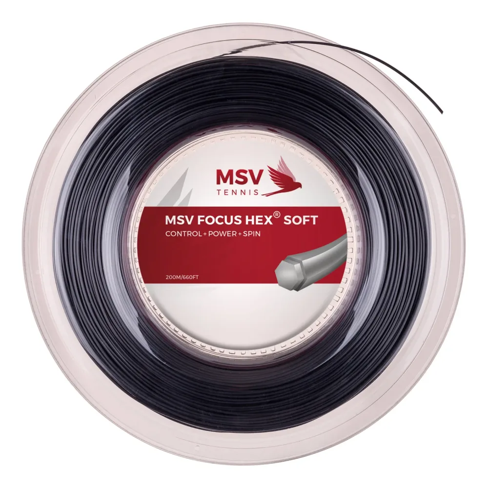 MSV Focus-HEX Soft Saitenrolle 200m - Schwarz