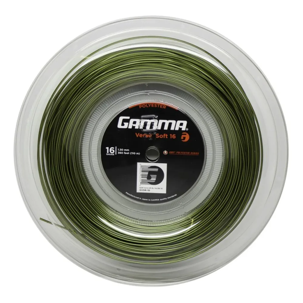 Gamma Verve Soft Saitenrolle 110m - Schwarz, Gelb