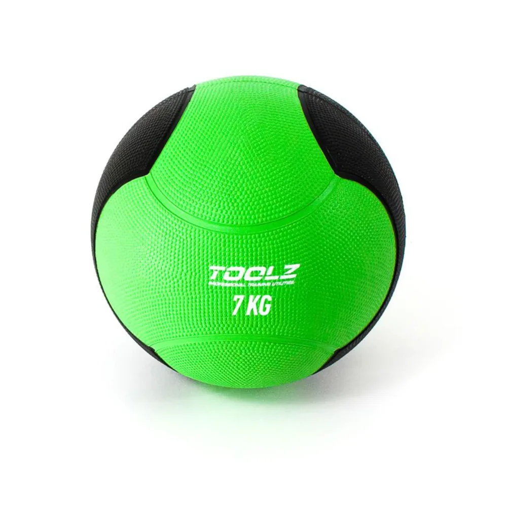 TOOLZ 7kg Medizinball - Grün, Schwarz
