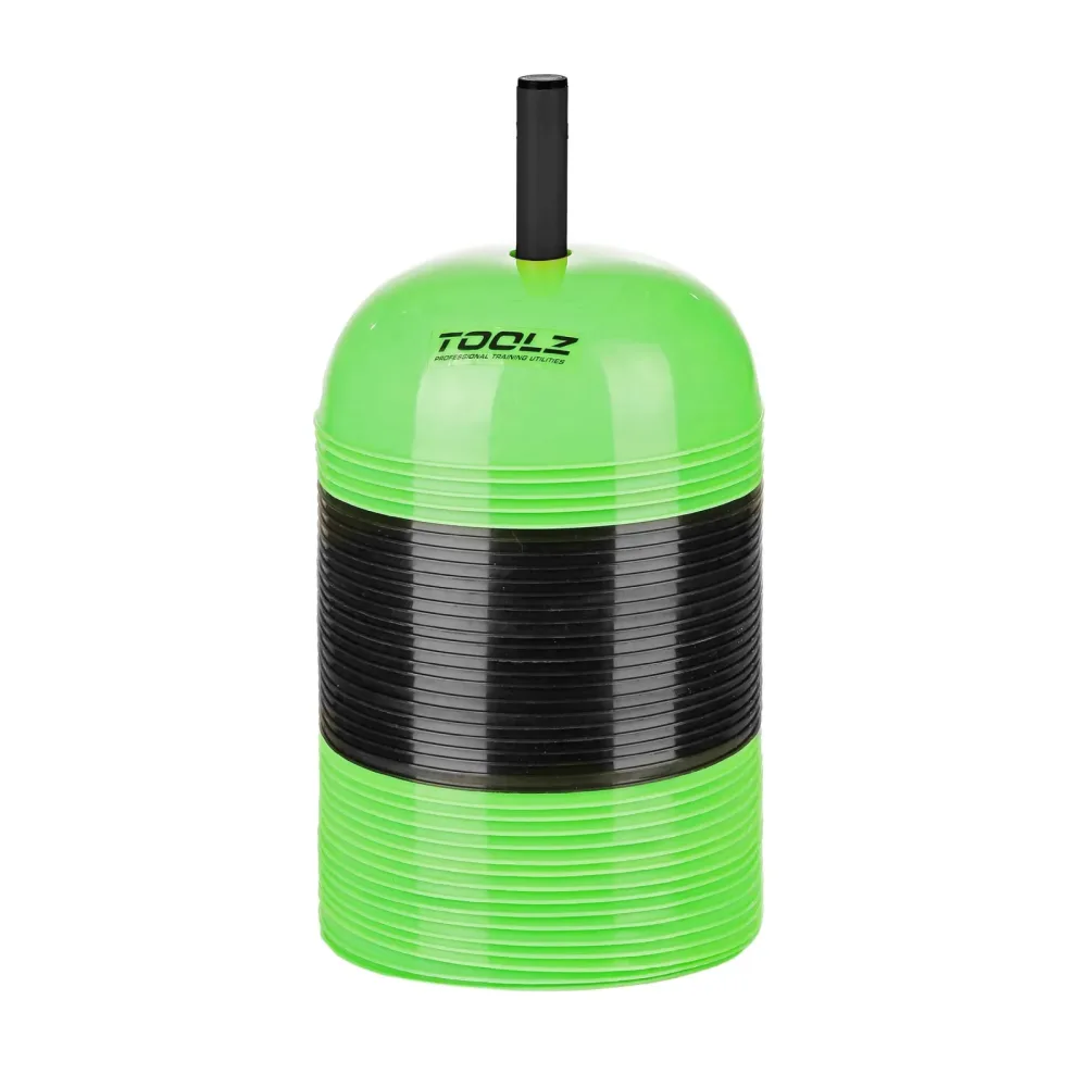 TOOLZ Markierungshütchen 40er Pack - Grün, Schwarz