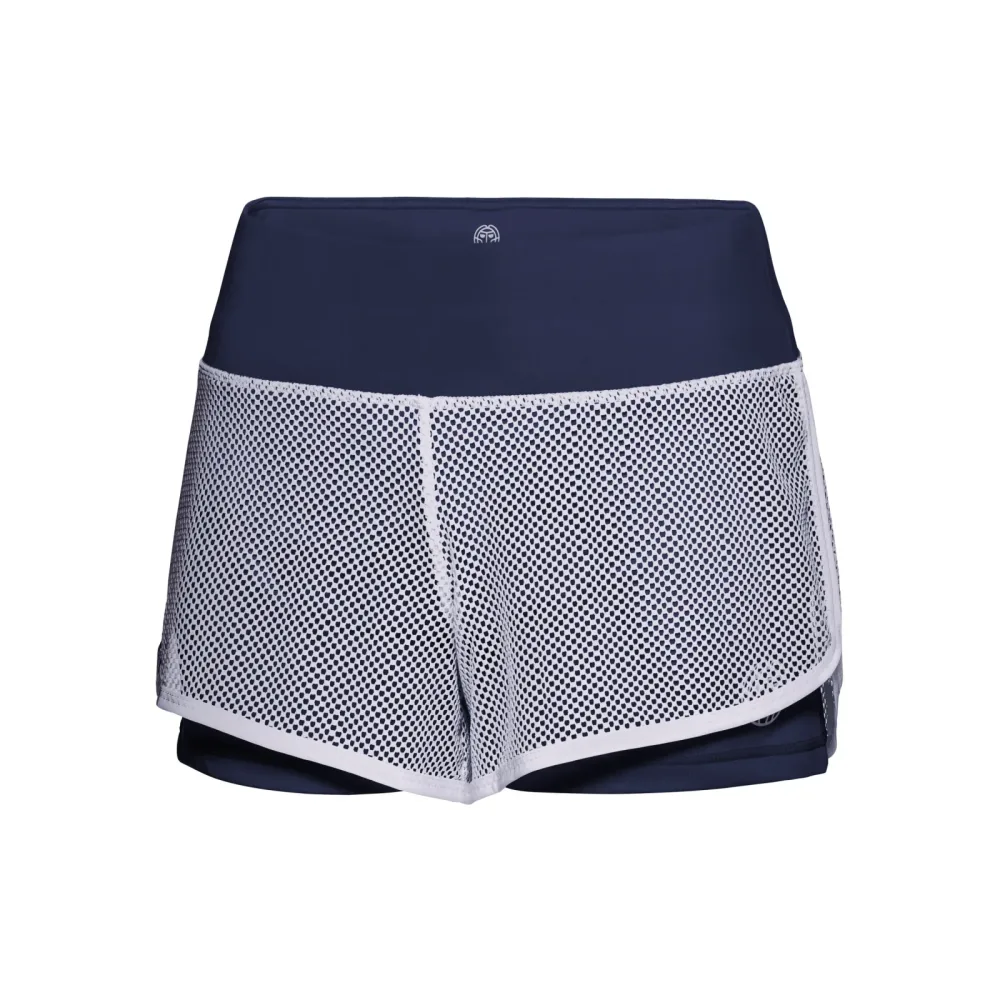 BIDI BADU Efia Tech (2in1) Shorts Damen - Dunkelblau, Weiß